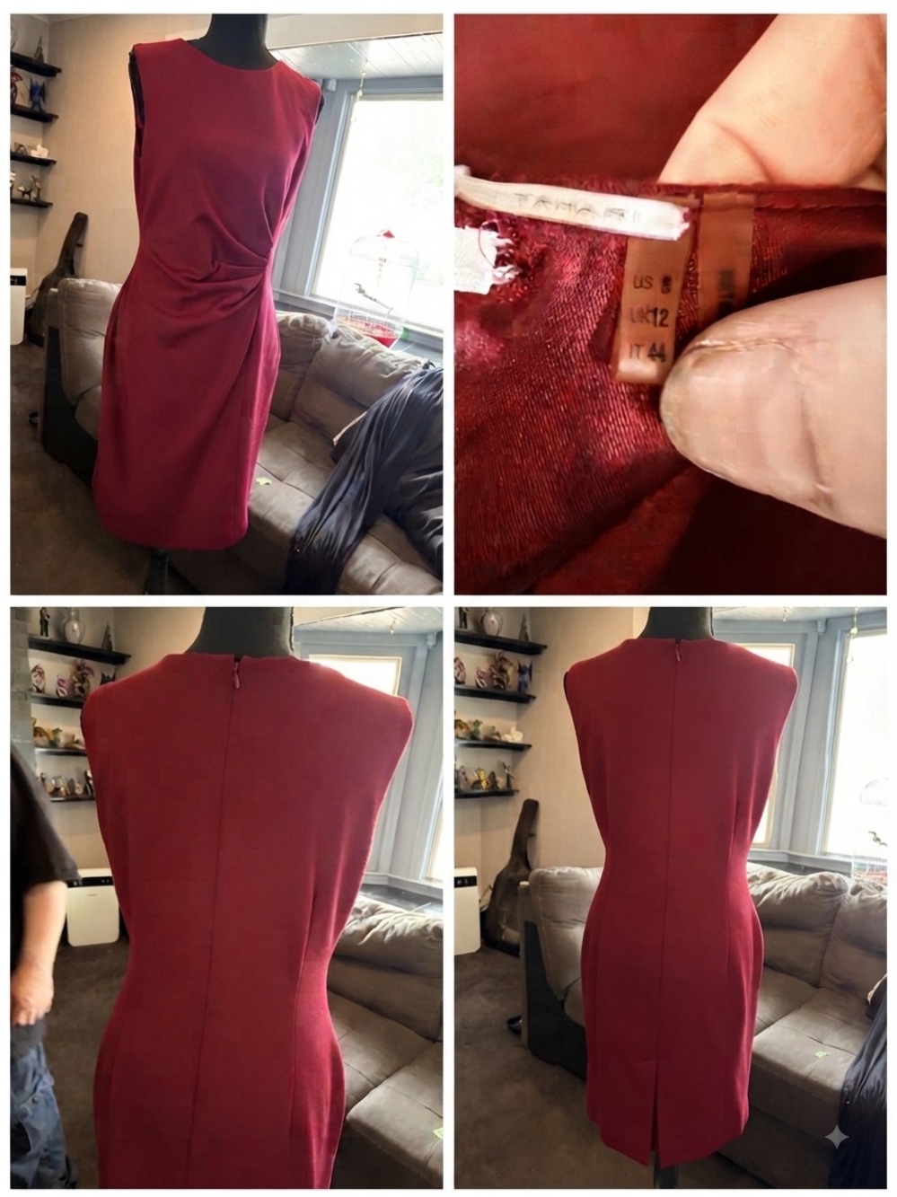 NWOT Tahari  Sleeveless Sheath Dress-8 & Beauty Gift Bag